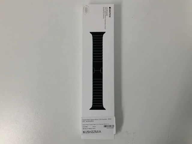 Apple watch 38mm link bracelet 316l space black stainless steel butterfly closure - afbeelding 2 van  3