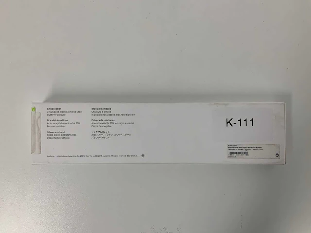 Apple watch 38mm link bracelet 316l space black stainless steel butterfly closure - afbeelding 3 van  3