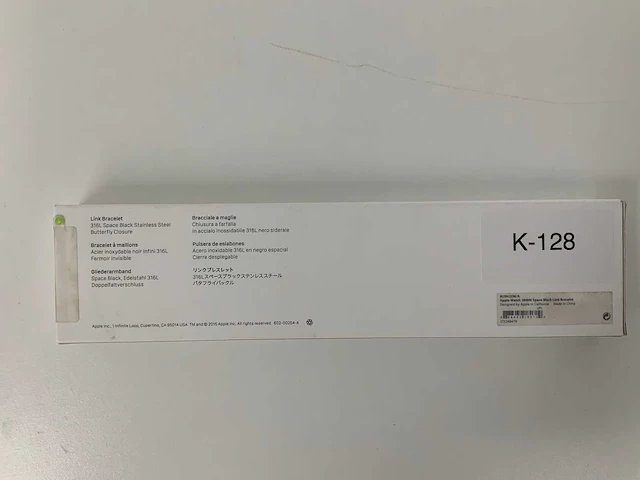 Apple watch 38mm link bracelet 316l space black stainless steel butterfly closure - afbeelding 2 van  2