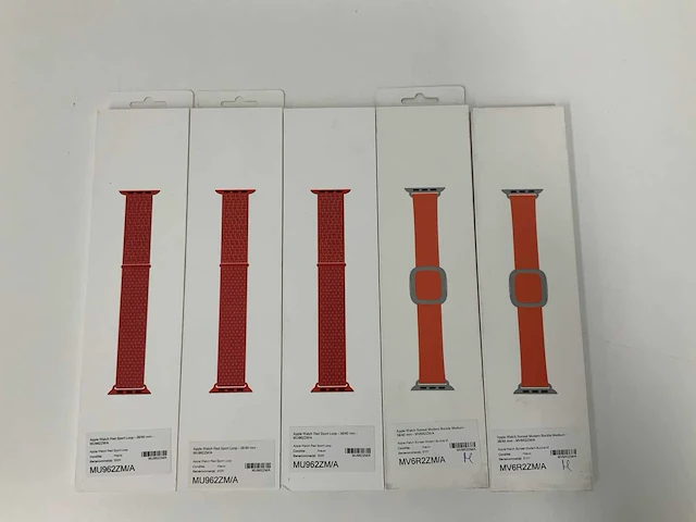 Apple watch red sport loop 38/40mm & sunset modern buckle medium 38/40mm (5x) - afbeelding 1 van  2