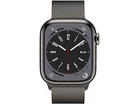 Apple watch series 8 smartwatch gps + cellular 41mm kast van grafietkleurig roestvrij staal - afbeelding 2 van  5