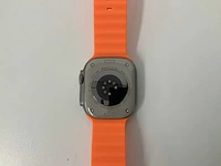 Apple watch ultra 49mm gps+cellular natural titanium with orange wristband - afbeelding 3 van  5