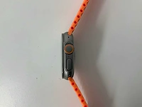 Apple watch ultra 49mm gps+cellular natural titanium with orange wristband - afbeelding 5 van  5