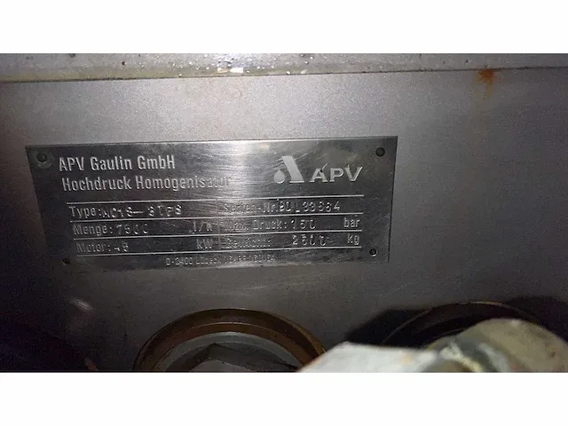 Apv gaulin homogenisator - afbeelding 3 van  11