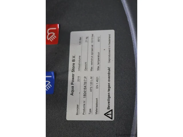 Aqua power store boilervat | type aps 120l-m | 120ltr | ø 63cm x 81cm (h) | nieuw in doos - afbeelding 3 van  5