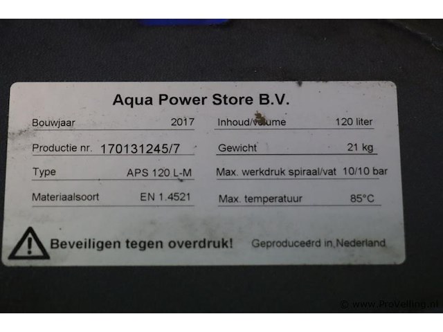 Aqua power store b.v. zonneb-boiler type aps 120 l-m - afbeelding 4 van  4