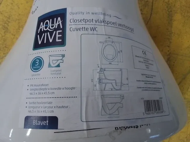 Aqua vive - blavet - toilet - afbeelding 4 van  4