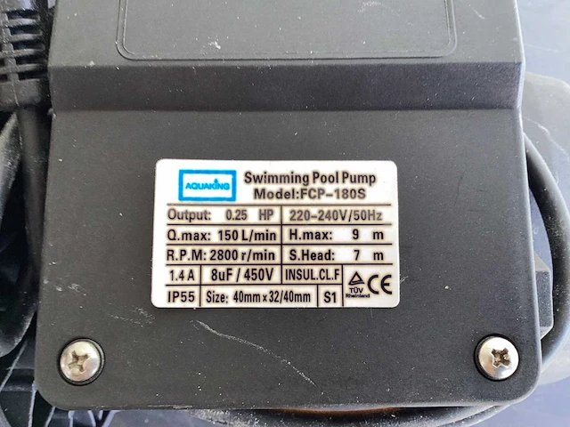 Aquaking fcp-180s zwembad pomp - afbeelding 4 van  10