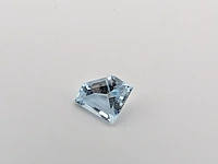 Aquamarine - fancy step cut - 1.21cts, blauw - afbeelding 2 van  5