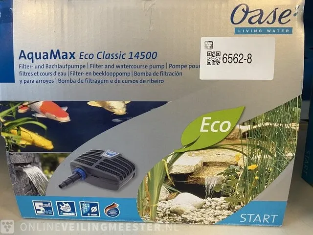 Aquamax eco classic 14500 vijverpomp oase, 14500 l/h - afbeelding 1 van  2