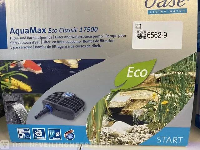 Aquamax eco classic 17500 vijverpomp oase, 17500 l/h - afbeelding 1 van  2