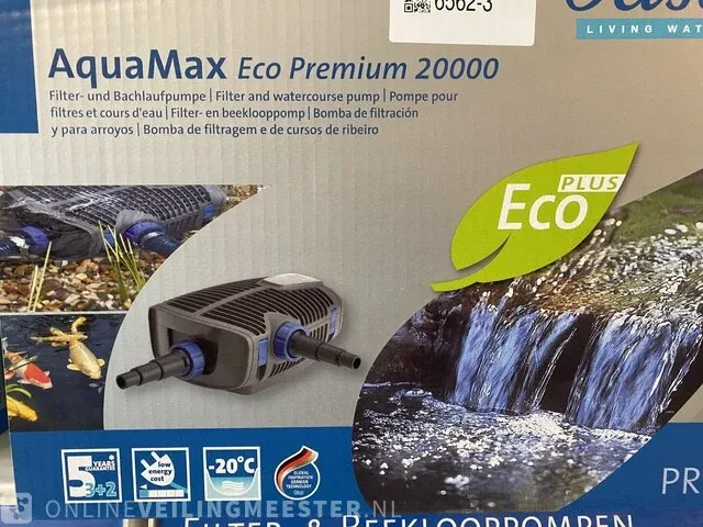 Aquamax eco premium 20000 vijverpomp oase, 20000 l/h - afbeelding 1 van  2