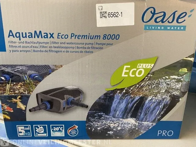 Aquamax eco premium 8000 vijverpomp oase, 8000 l/h - afbeelding 1 van  2