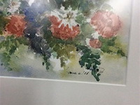 Aquarel bloemen getekend - afbeelding 2 van  2