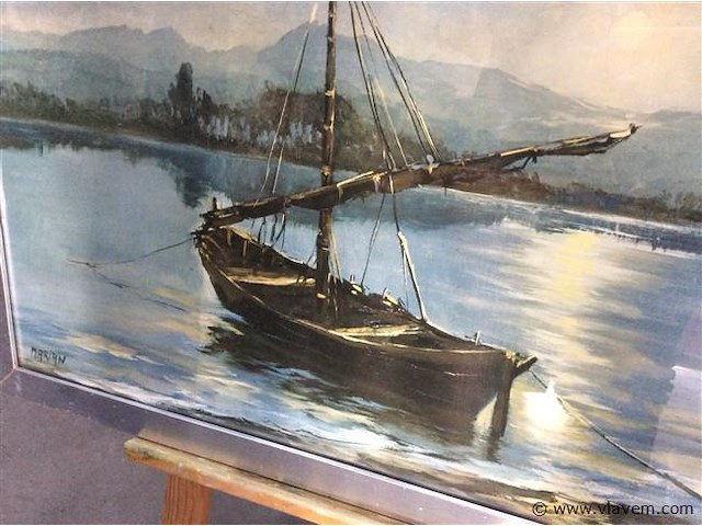 Aquarel boot - afbeelding 2 van  3