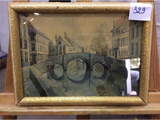 Aquarel brugge - afbeelding 1 van  2