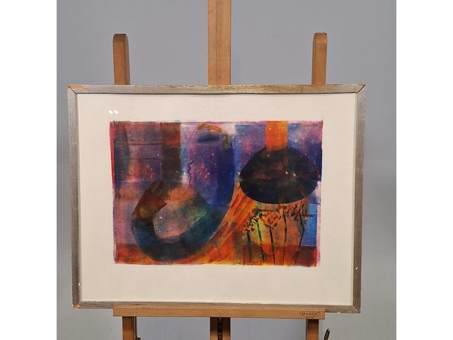 Aquarel, e. amman, compositie, 1973 - afbeelding 1 van  7