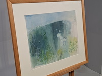 Aquarel, g. de ruiter, landschap, 1970 - afbeelding 2 van  7