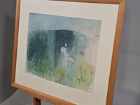 Aquarel, g. de ruiter, landschap, 1970 - afbeelding 3 van  7