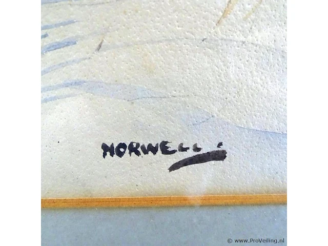 Aquarel. gesigneerd norwell - afbeelding 4 van  5