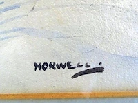 Aquarel. gesigneerd norwell - afbeelding 4 van  5