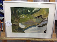 Aquarel getekend - afbeelding 1 van  2