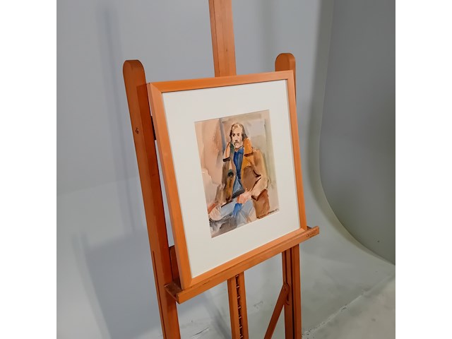 Aquarel, h. stork, man in bruine jas - afbeelding 2 van  8