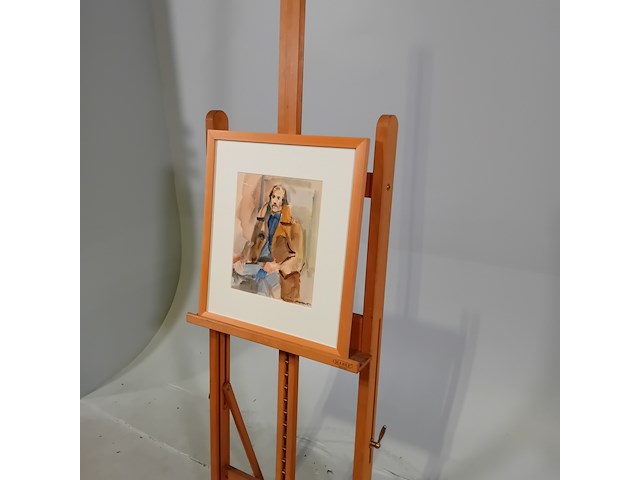 Aquarel, h. stork, man in bruine jas - afbeelding 3 van  8