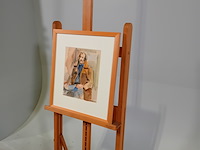 Aquarel, h. stork, man in bruine jas - afbeelding 3 van  8