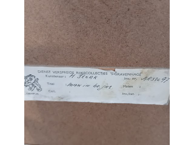 Aquarel, h. stork, man in bruine jas - afbeelding 8 van  8