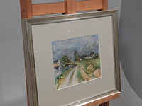 Aquarel, h. van der schaaf, polderdijk - afbeelding 2 van  9