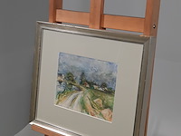 Aquarel, h. van der schaaf, polderdijk - afbeelding 3 van  9