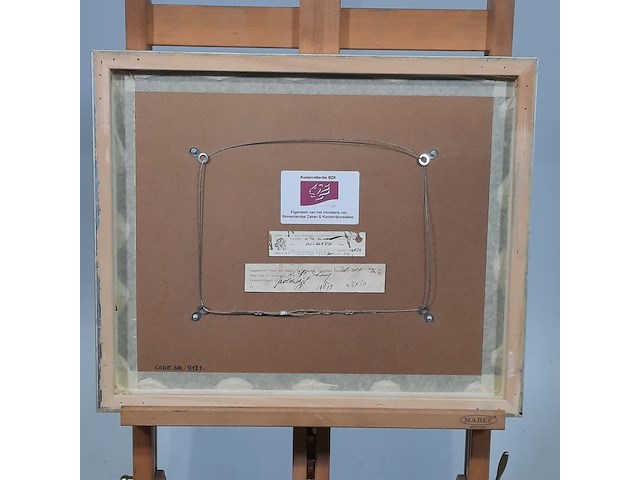 Aquarel, h. van der schaaf, polderdijk - afbeelding 7 van  9