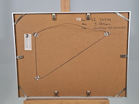 Aquarel, hans olsthoorn, landschap met korenveld, 1972 - afbeelding 7 van  8