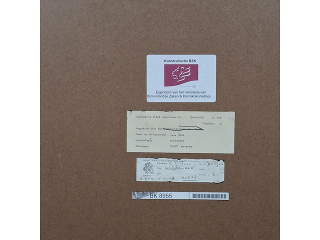 Aquarel, hans van der schaaf, boslaan 1, 1969 - afbeelding 7 van  7