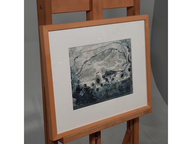 Aquarel, h.f. benoit nuyten, beschoten ijsberg, 1974 - afbeelding 2 van  7