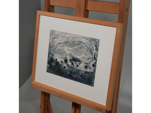 Aquarel, h.f. benoit nuyten, beschoten ijsberg, 1974 - afbeelding 3 van  7