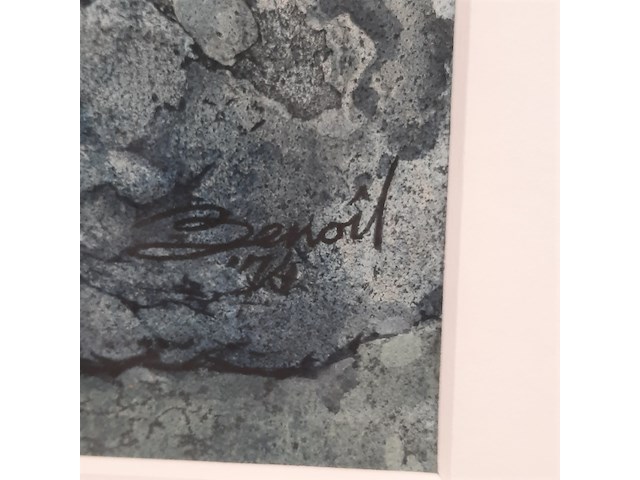 Aquarel, h.f. benoit nuyten, beschoten ijsberg, 1974 - afbeelding 4 van  7