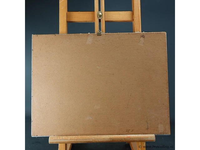 Aquarel in houten lijst - afbeelding 5 van  5
