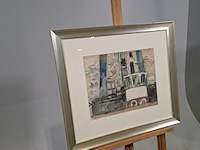 Aquarel, j. kuyper, langs het ij bok - afbeelding 2 van  7