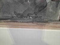 Aquarel, j. kuyper, langs het ij bok - afbeelding 4 van  7