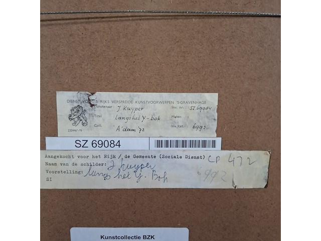 Aquarel, j. kuyper, langs het ij bok - afbeelding 7 van  7