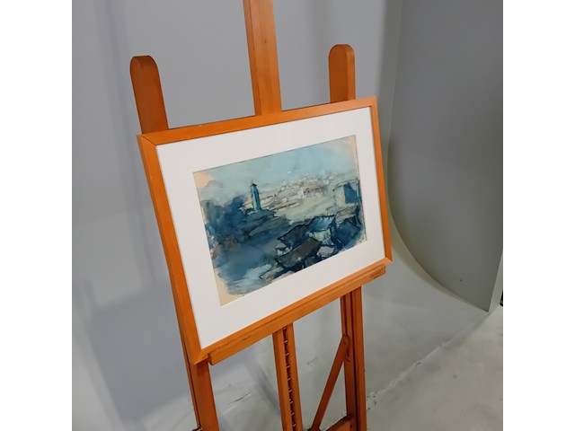 Aquarel, j. van der plas, landschap - afbeelding 2 van  7