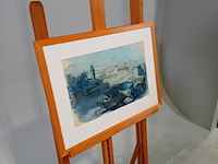Aquarel, j. van der plas, landschap - afbeelding 2 van  7