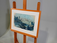 Aquarel, j. van der plas, landschap - afbeelding 3 van  7