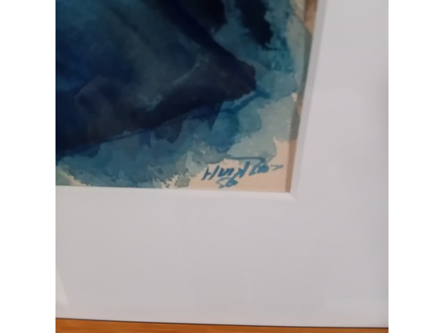 Aquarel, j. van der plas, landschap - afbeelding 4 van  7