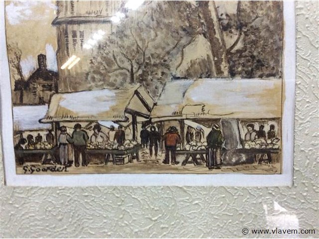 Aquarel kerktoren - afbeelding 2 van  2