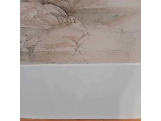 Aquarel, m. h. e. slangen, landschap met regenboog - afbeelding 6 van  8