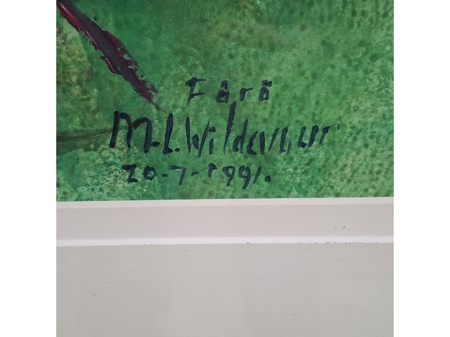 Aquarel, maya wildevuur (1944-2023), bloemenveld, 1991 - afbeelding 6 van  7