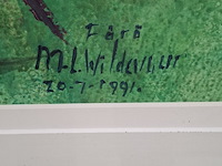 Aquarel, maya wildevuur (1944-2023), bloemenveld, 1991 - afbeelding 6 van  7